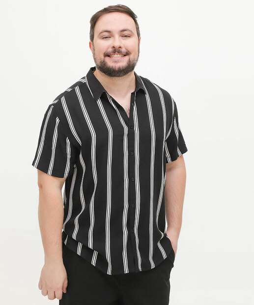 Image_Camisa Masculina Listrada Manga Curta MR