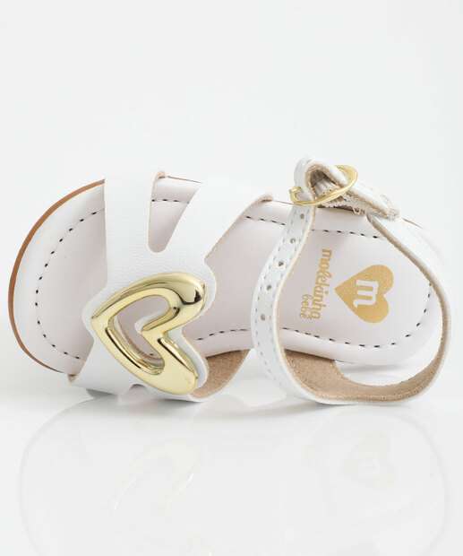 Sandália Infantil Coração Molekinha Branco