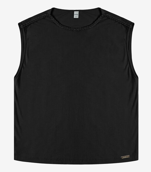 Blusa Feminina em Visco Creponada Rovitex Preto