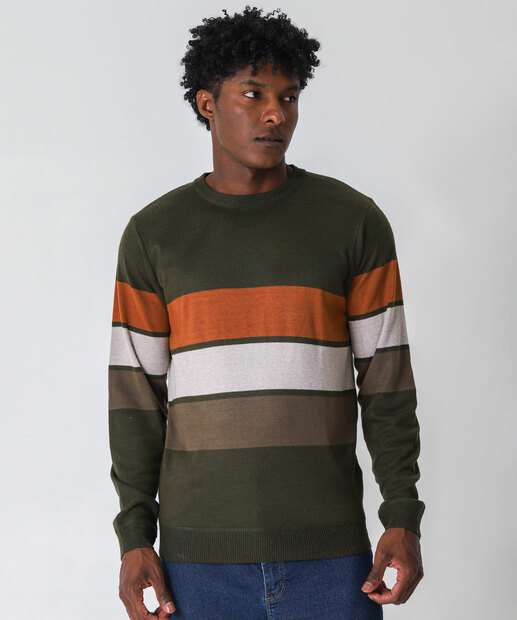 Suéter Masculino Tricô Listras MR