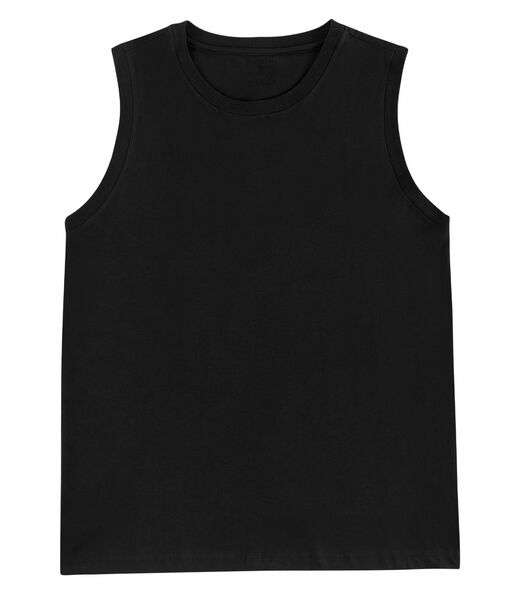 Regata Masculina Básico Meia Malha Diametro Preto