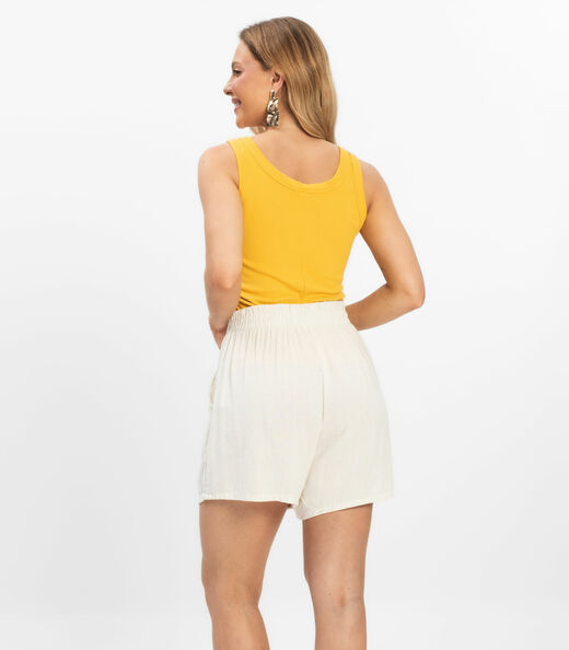 Shorts Linho Strong Feminino Rovitex Bege