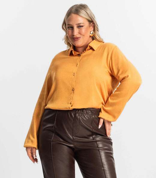 Image_Camisa Manga Longa Secret Glam Secret Glam Marrom