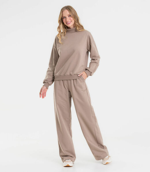 Image_Conjunto Blusão com Calça Moletom Felpado Rovitex Marrom