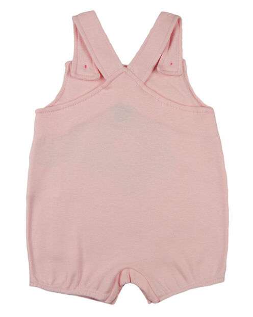 Macacão Bebê Menina Banho de Sol Suedine Sem Manga Silk Screen Flores - Rosa