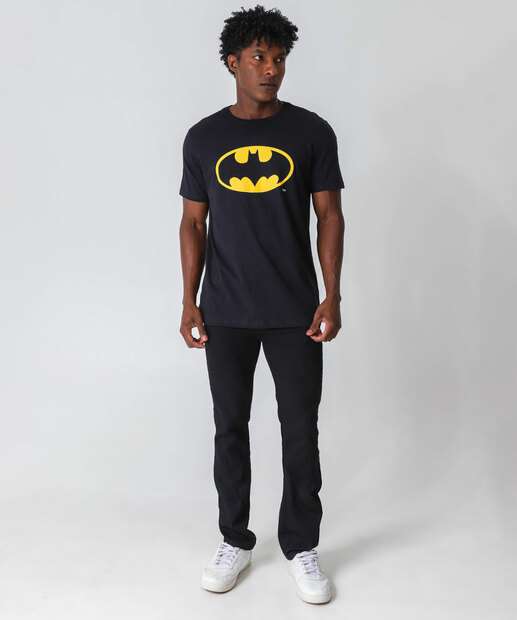 Camiseta Masculina Batman Warner Bros Preto