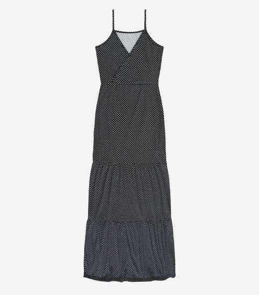 Vestido Longo Feminino Transpassado Select Preto