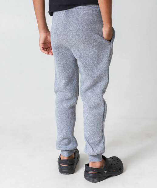 Calça Infantil Jogger Moletom Marisa Tam 4 a 10 Cinza