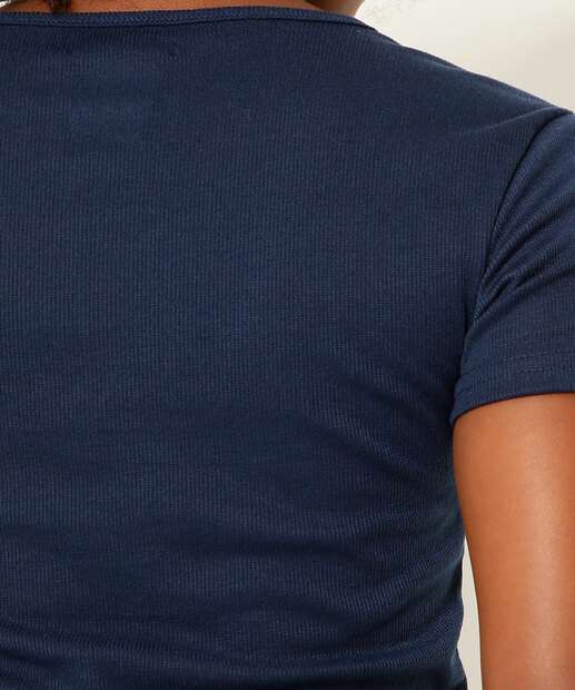 Blusa Feminina Básica Ribana Manga Curta Marisa