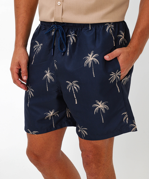 Bermuda Masculina Surf Coqueiros Marisa Azul