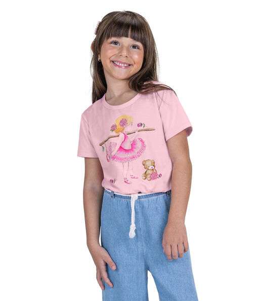 Conjunto Infantil Blusa E Pantacourt Trick Nick Rosa