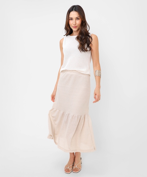 Image_Saia Midi Feminina Brilho Lurex Marisa Bege
