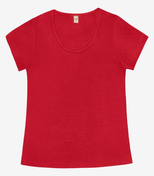Blusa Feminina Viscotorcion Básica Rovitex Vermelho