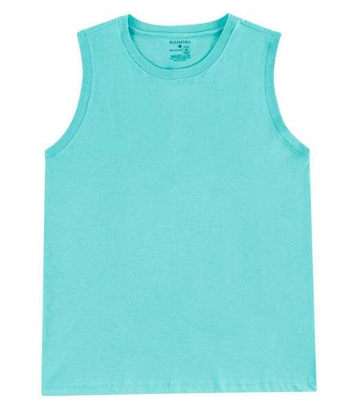 Regata Masculina Básico Meia Malha Diametro Azul