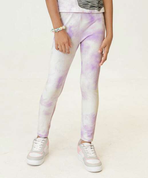 Conjunto Infantil Tie Dye Ariel Disney Tam 4 a 10