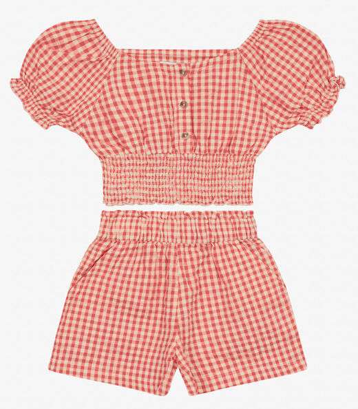 Conjunto Feminino Blusa com Shorts Trick Nick Laranja