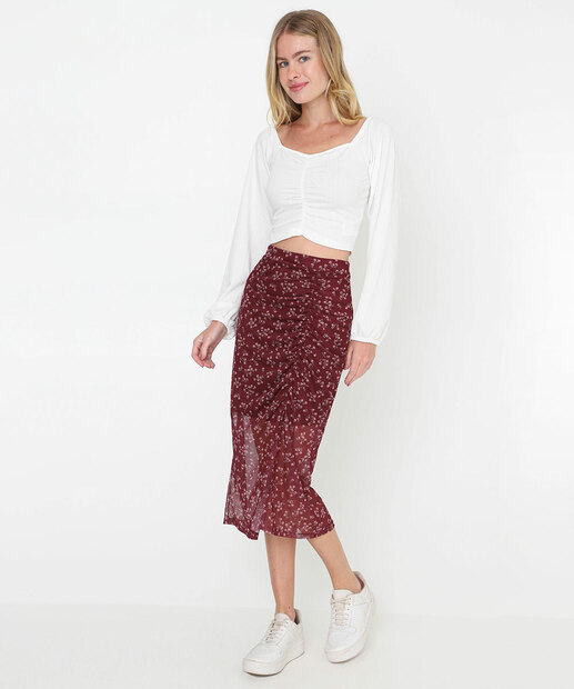 Image_Saia Feminina Midi Estampada Tule Colissê Marisa Vinho