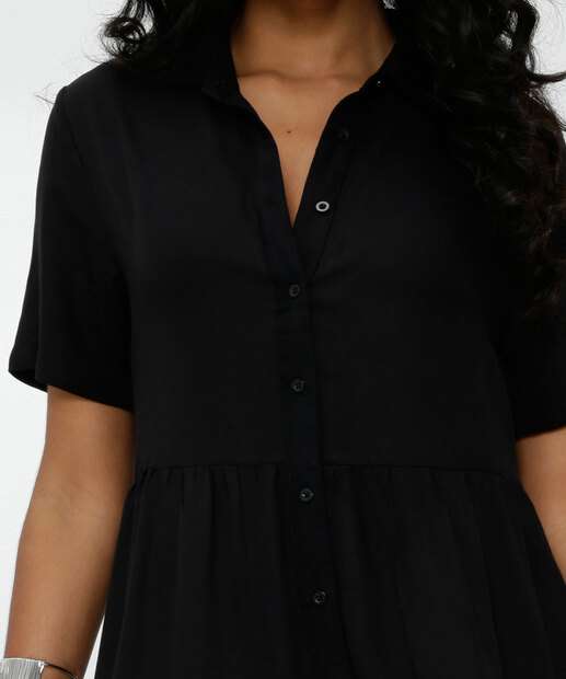 Vestido Feminino Chemise Manga Curta Marisa