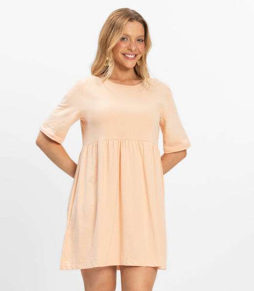 Vestido Feminino Liso Select Bege