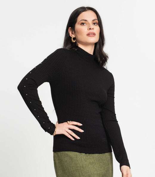 Blusa Feminina Canelada Select Preto