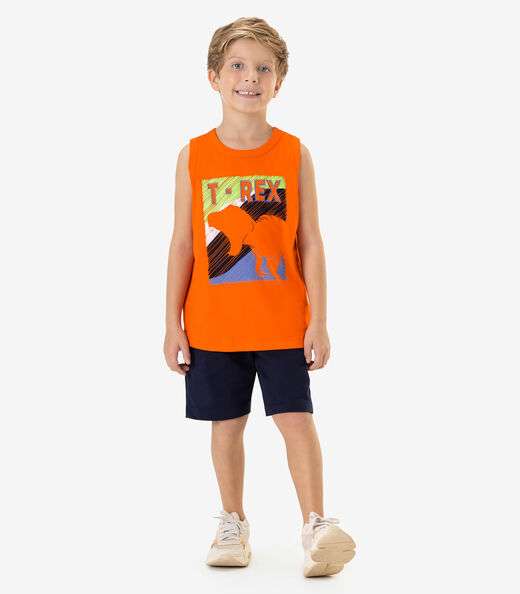 Regata Infantil Masculina T- Rex Rovi Kids Laranja