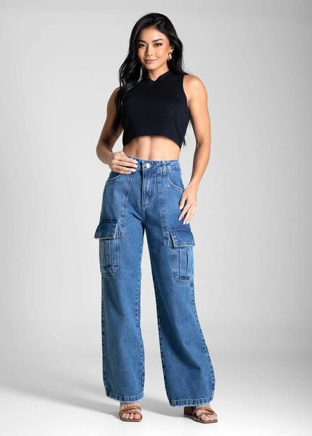Calça Jeans Sawary Wide Leg - 282010