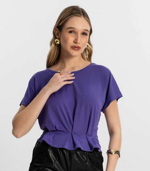 Blusa Feminina Com Pregas Endless Roxo