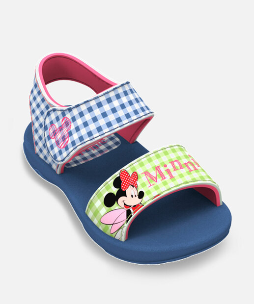 Sandália Infantil Tiras Minnie Xadrez Grendene Kids 