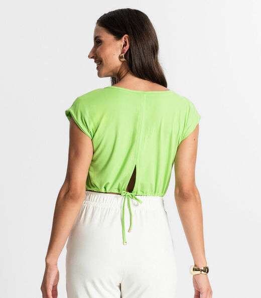 Blusa Feminina Manga Curta Rovitex Verde