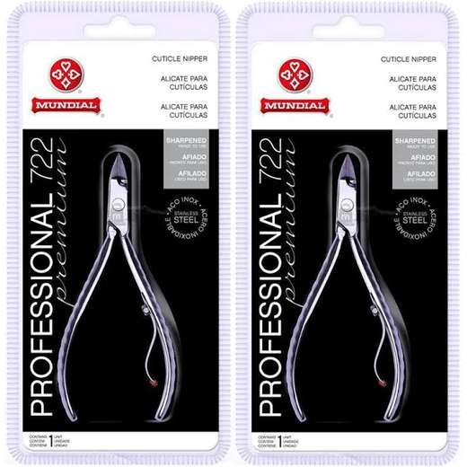 Image_Kit c/2 unidades Alicate cuticula inox 722 professional premium mundial