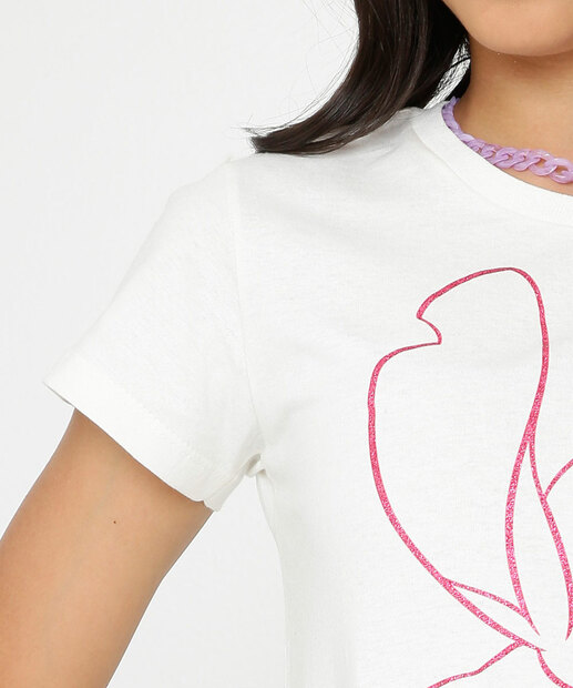 Camiseta Juvenil Manga Curta Stitch Disney Tam 10 a 16