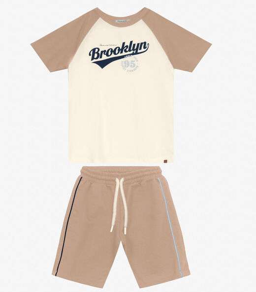 Image_Conjunto Camiseta com Bermuda Menino Trick Nick Marrom