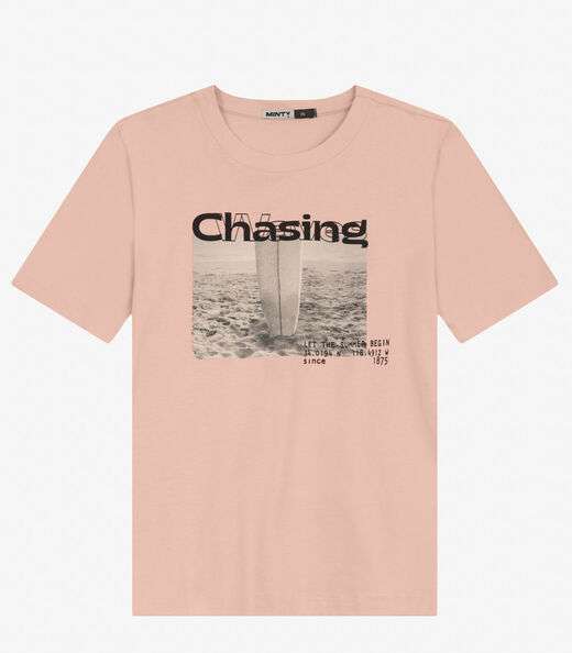 Camiseta Juvenil Masculina em Meia Malha Minty Rosa