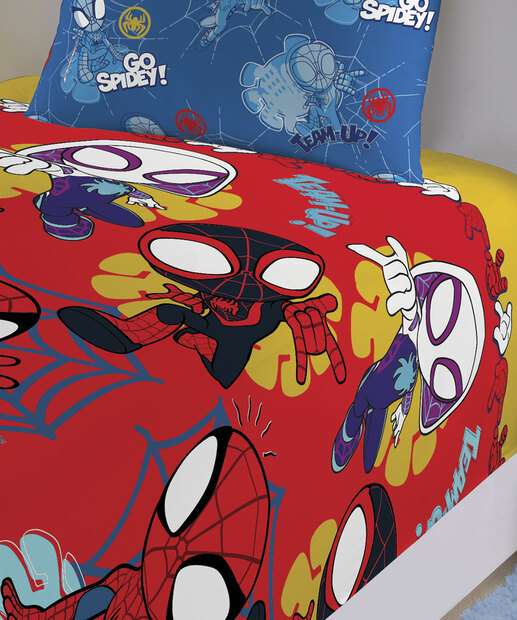 Jogo De Cama Solteiro Microfibra Homem Aranha Lepper 2 Peças