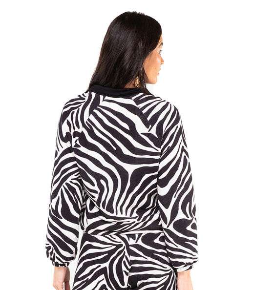 Jaqueta Feminina Estampada Endless Preto