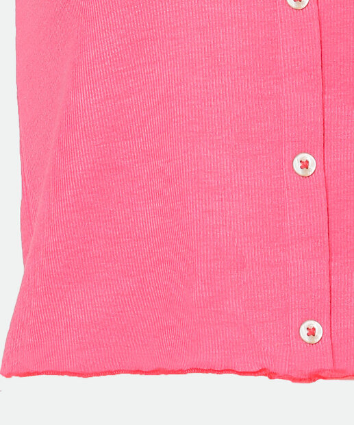 Blusa Cropped Feminina Canelada Botões Marisa