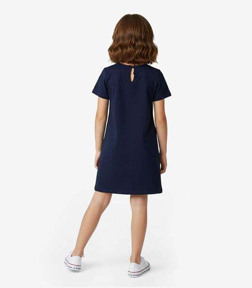 Vestido Feminino Infantil em Molecotton Select Azul