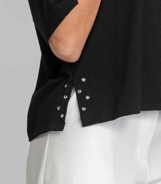 T- Shirt Feminina Manga Curta Box Dianna Preto