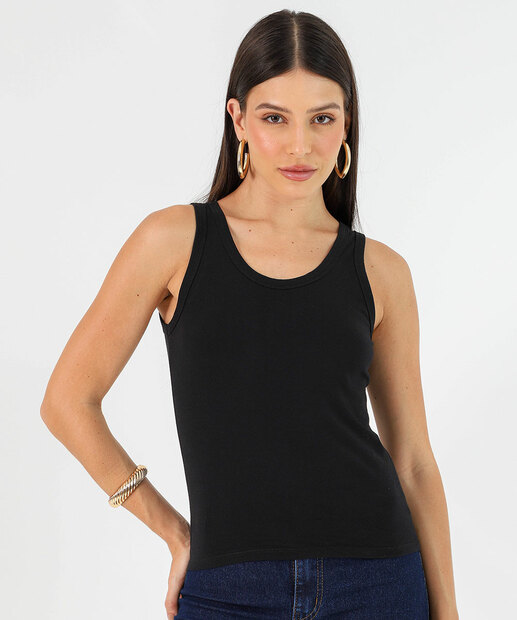 Image_Blusa Regata Feminina Cotton Marisa Preto