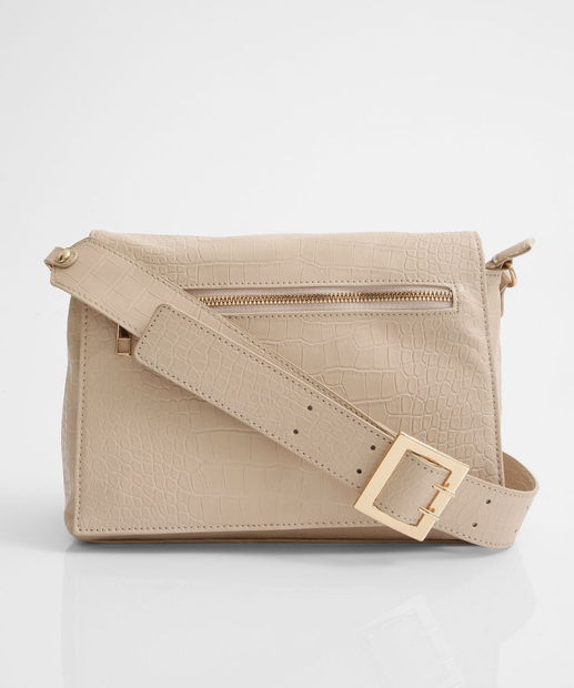 Image_Bolsa Transversal Crossbody Feminina Textura Marisa Bege