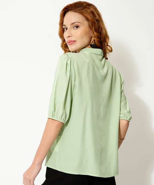 Camisa Feminina Amarração Manga Curta Marisa