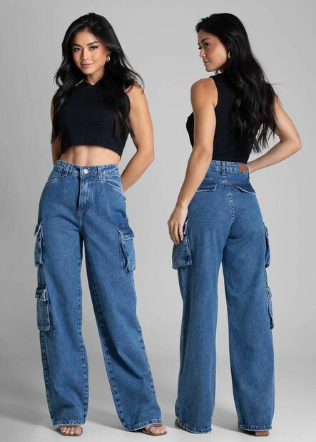 Calça Jeans Sawary Wide Leg - 282027