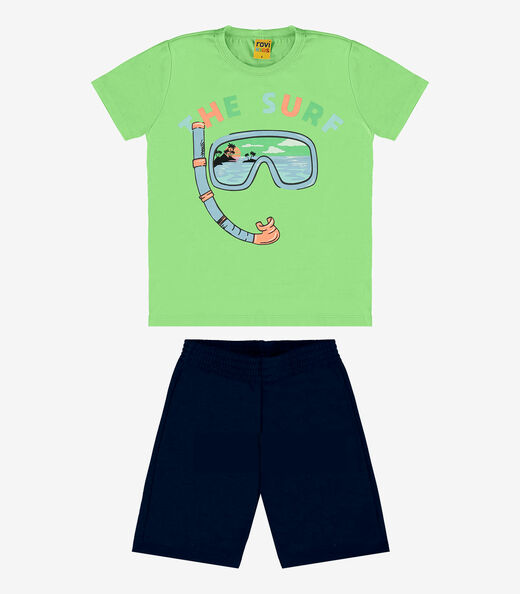 Conjunto Infantil Masculino Surf Rovi Kids Verde