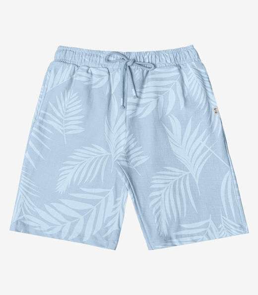 Bermuda Molecotton Masculina Minty Azul