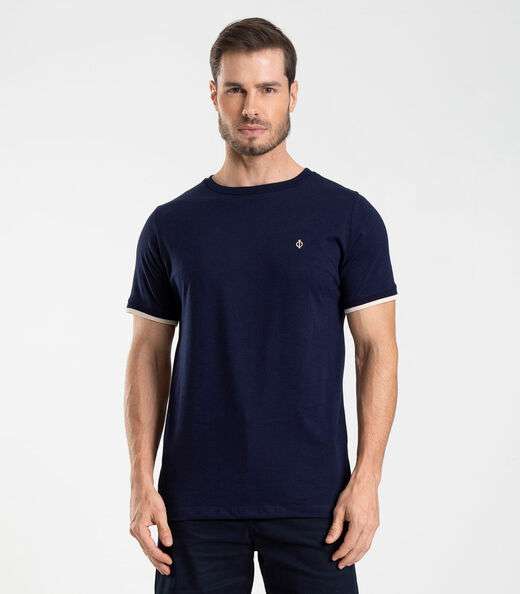 Image_Camiseta Meia Malha Masculina Diametro Azul
