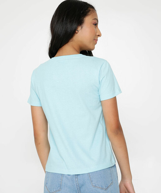Camiseta Juvenil Manga Curta Estampa Stitch Disney Tam 10 a 16
