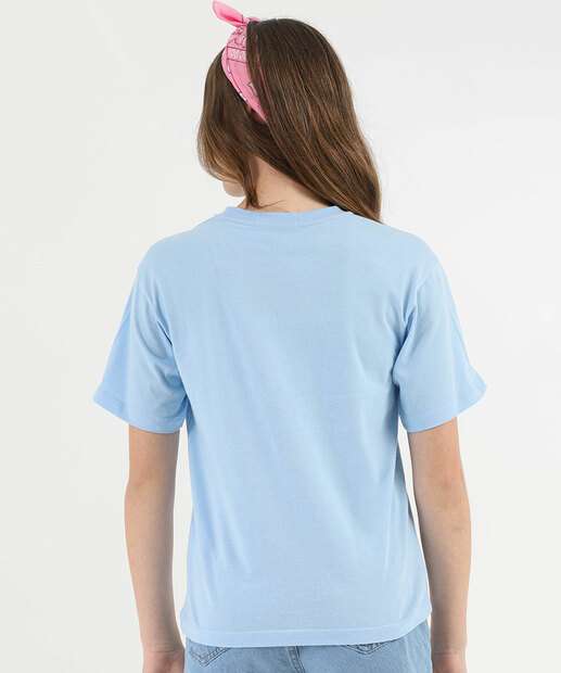 Camiseta Juvenil Estampa Limão Marisa Tam 06 a 14 Azul