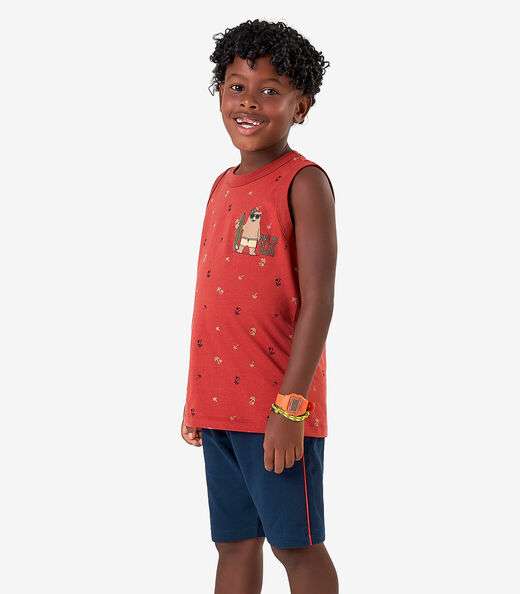 Image_Conjunto Camiseta com Bermuda Meia Malha Rovi Kids Laranja