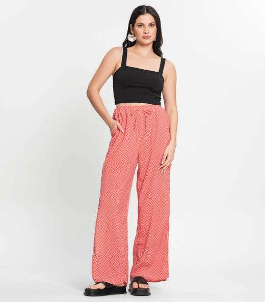 Image_Conjunto Feminino Cropped e Calça Estampada Select Laranja