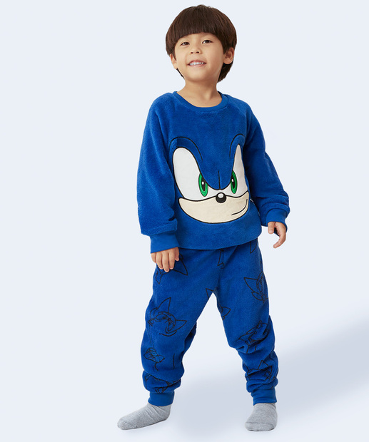 Image_Pijama Infantil Plush Estampa Sonic Tam 2 a 12
